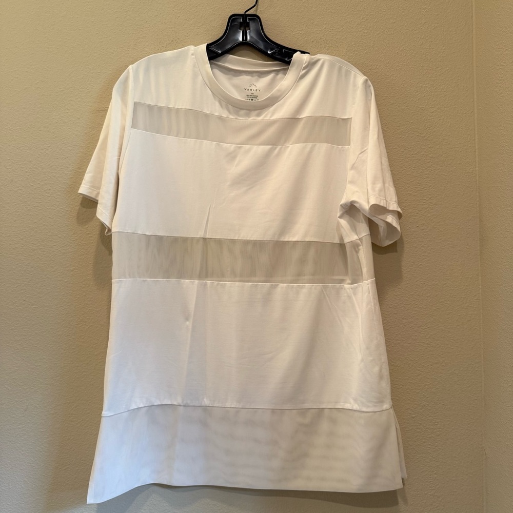 Varley White Short Sleeve Tee Casual Fit